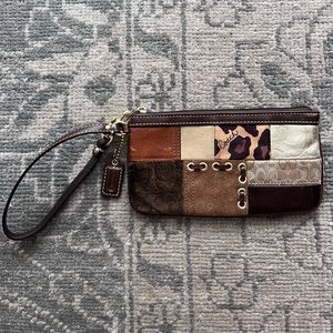 Coach Leather Patchwork Wristlet